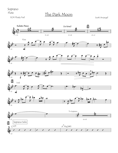 Free Sheet Music The Dark Moon Parts Digital Print