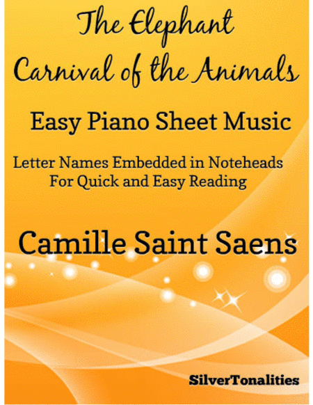 The Elephant Carnival Of The Animals Easy Piano Sheet Music Sheet Music