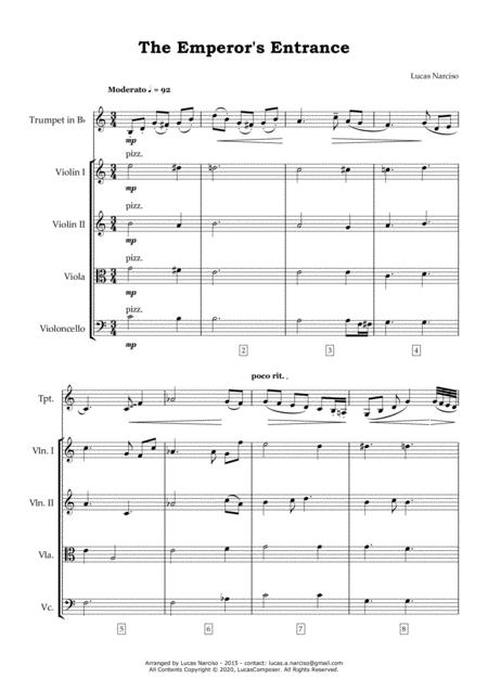 Free Sheet Music The Emperors Entrance