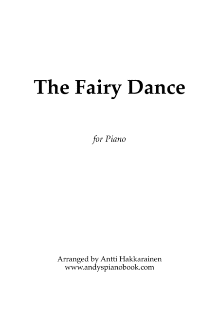 Free Sheet Music The Fairy Dance Piano