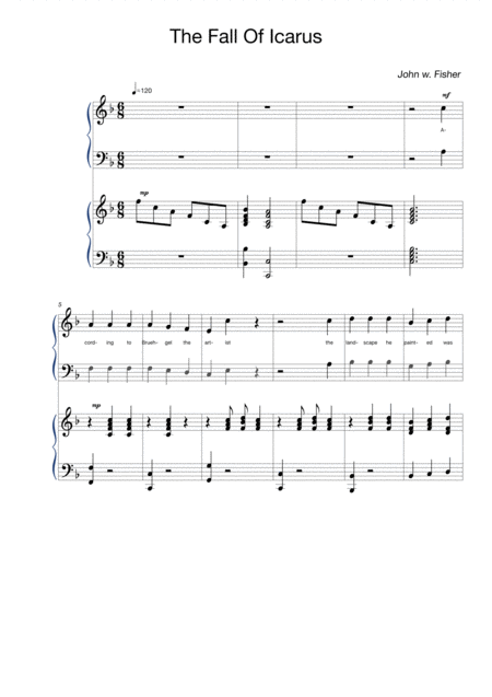 Free Sheet Music The Fall Of Icarus