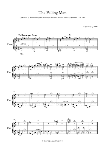 The Falling Man Sheet Music