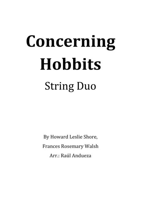 Free Sheet Music The Fellowship Of The Ring Concerning Hobbits String Duo