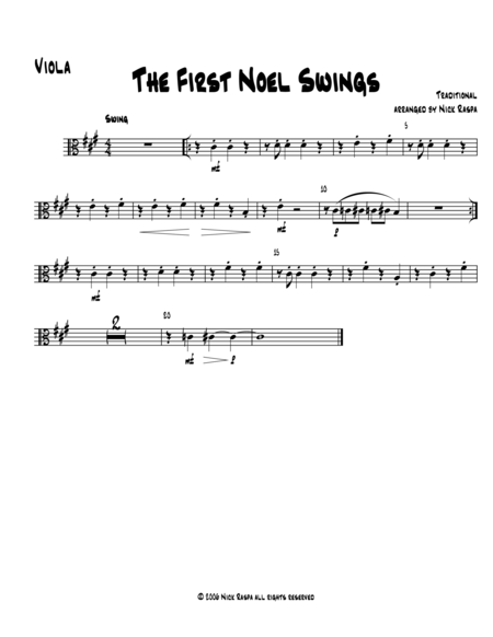 The First Noel Swings Viola Part Sheet Music