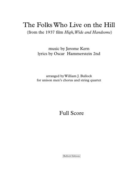 Free Sheet Music The Folks Who Live On The Hill Full Score Parts