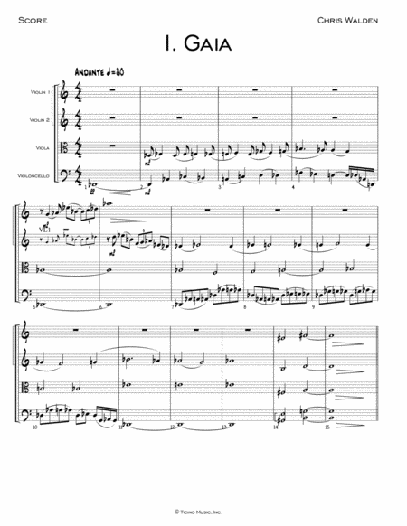 Free Sheet Music The Four Elements I Gaia