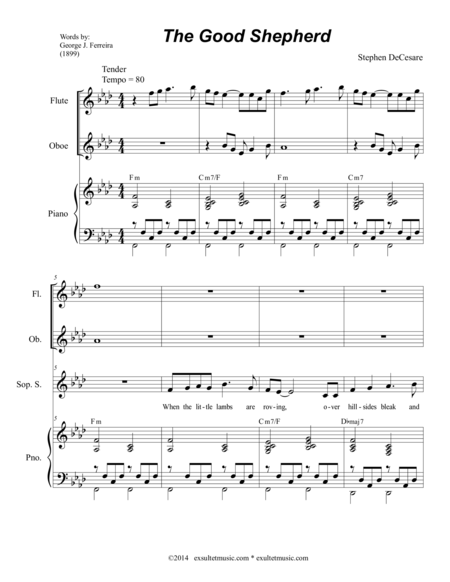 Free Sheet Music The Good Shepherd Full Score