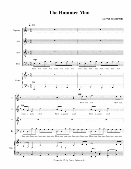 Free Sheet Music The Hammer Man