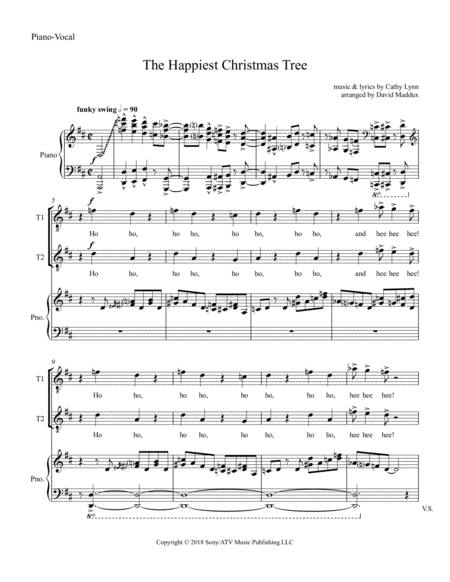 Free Sheet Music The Happiest Christmas Tree