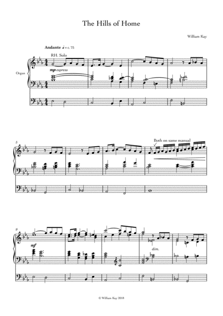 The Hills Of Home Sheet Music