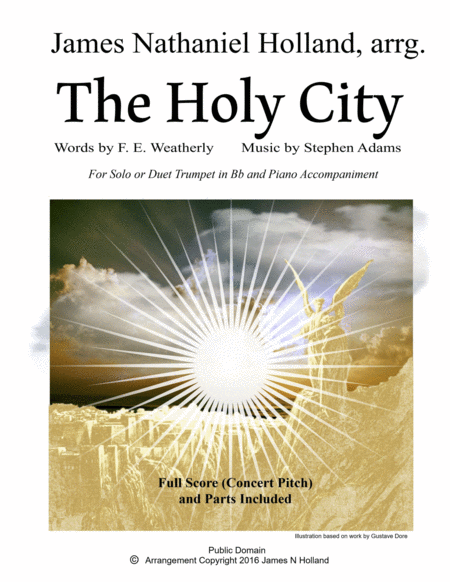 The Holy City For Solo Bb Trumpet Or Duet And Piano Accompaniment Key Of Bb Sheet Music