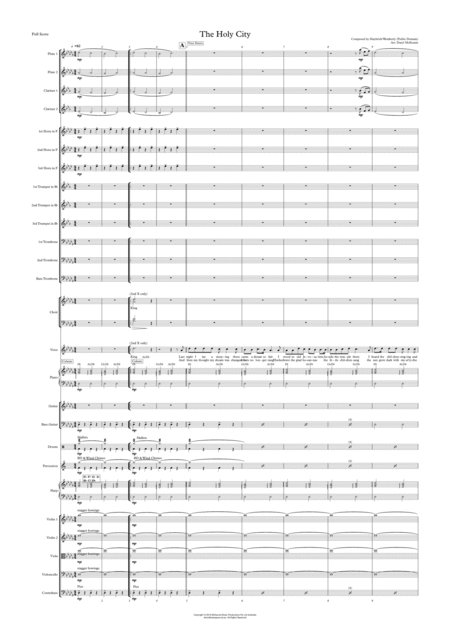 The Holy City Small Pops Orchestra Choir And Voice Key Of Db Sheet Music