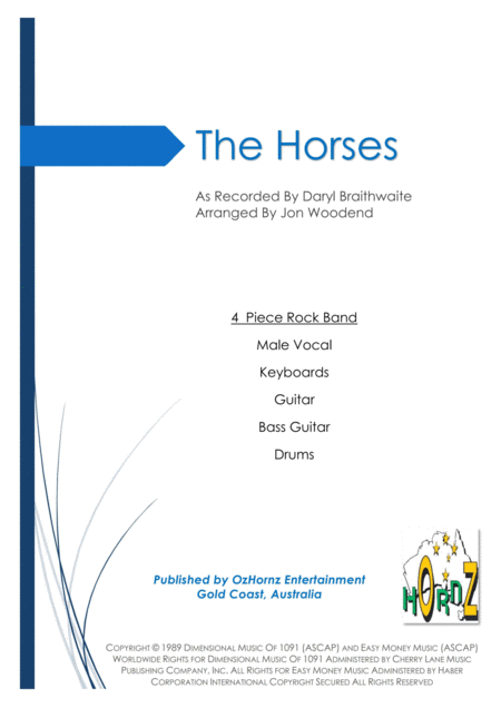 Free Sheet Music The Horses