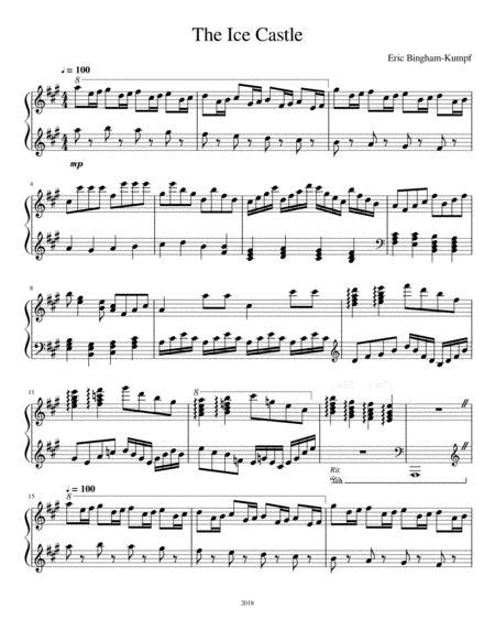 The Ice Castle Sheet Music