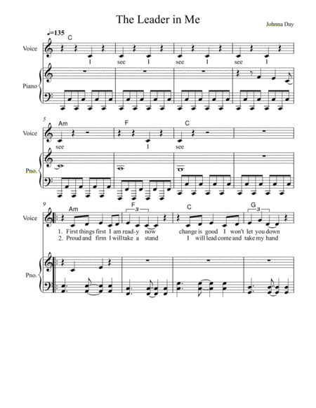 The Leader In Me Sheet Music