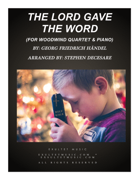 Free Sheet Music The Lord Gave The Word For Woodwind Quartet