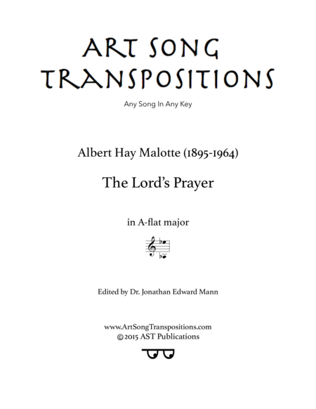 The Lords Prayer A Flat Major Sheet Music