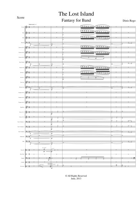 The Lost Island Fantasy For Band Dinis Rego Sheet Music