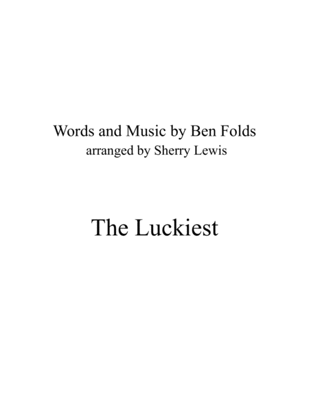 The Luckiest Solo Violin Violin Solo Sheet Music