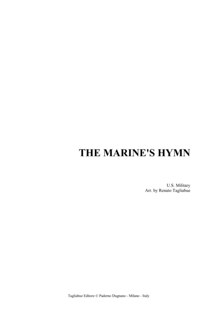 Free Sheet Music The Marines Hymn For Satb Choir