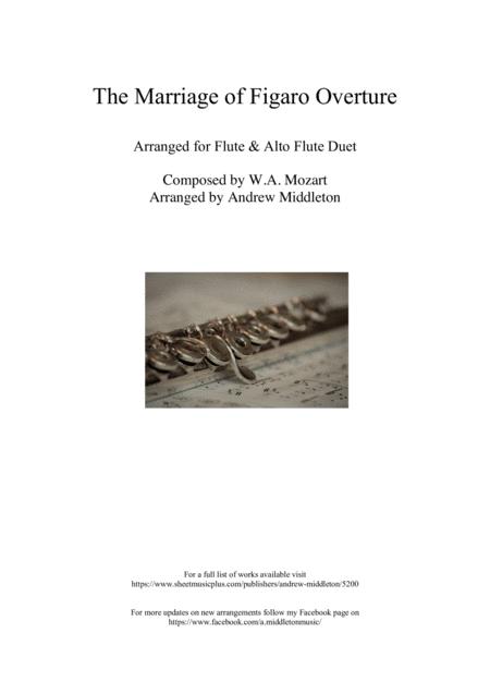 Free Sheet Music The Marriage Of Figaro Overture For Flute Duet