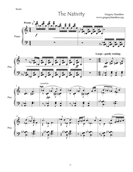 The Nativity For Piano Sheet Music