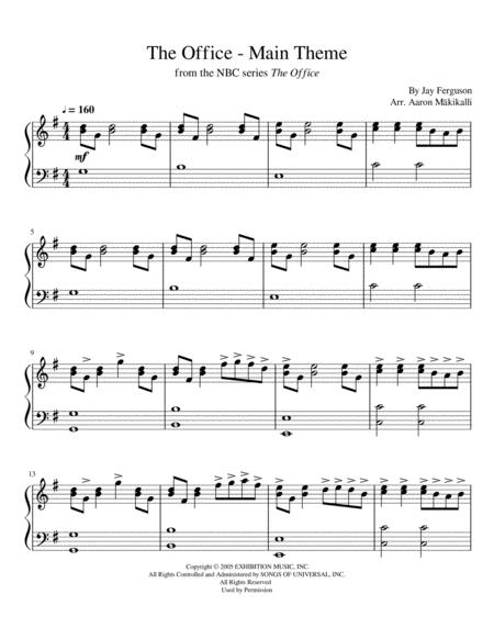 The Office Main Theme Sheet Music