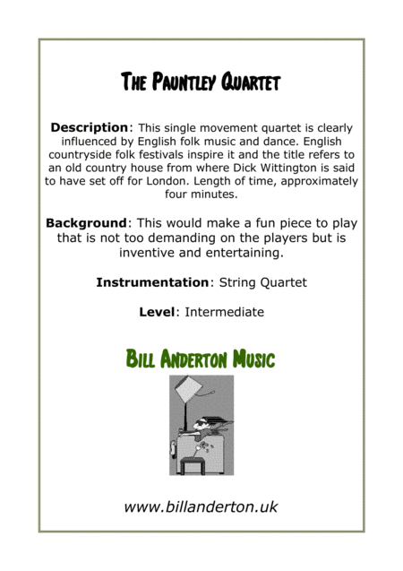 Free Sheet Music The Pauntley Quartet