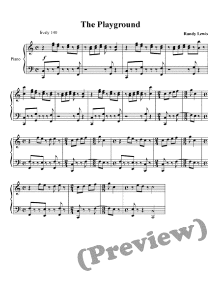 Free Sheet Music The Playground