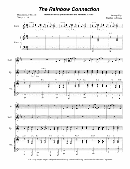 The Rainbow Connection Duet For Flute And Bb Clarinet Sheet Music