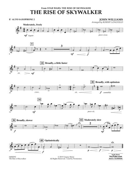 The Rise Of Skywalker From Star Wars The Rise Of Skywalker Eb Alto Saxophone 2 Sheet Music