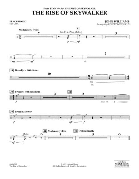 The Rise Of Skywalker From Star Wars The Rise Of Skywalker Percussion 2 Sheet Music