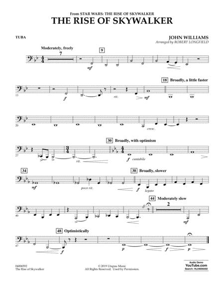 The Rise Of Skywalker From Star Wars The Rise Of Skywalker Tuba Sheet Music