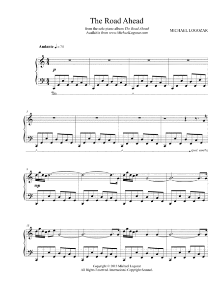 The Road Ahead Sheet Music