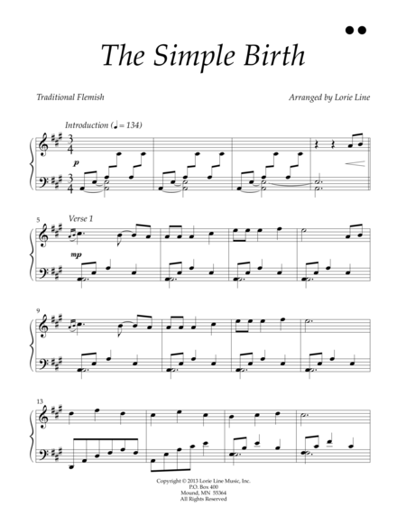 The Simple Birth Sheet Music