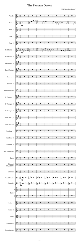 Free Sheet Music The Sonoran Desert