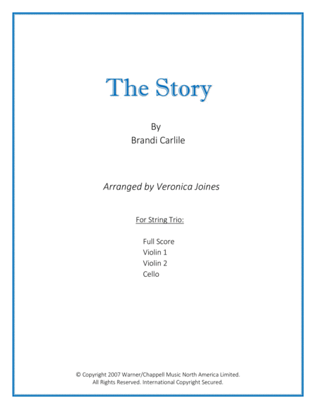 The Story String Trio Sheet Music