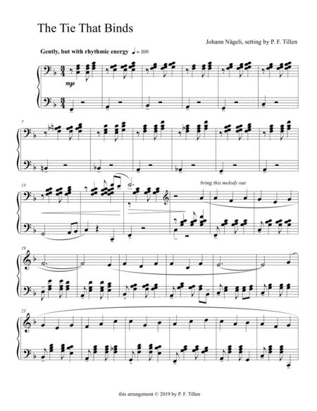 Free Sheet Music The Tie That Binds