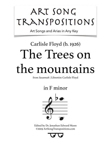 The Trees On The Mountains Transposed To F Minor Sheet Music