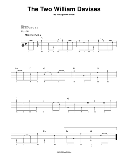 The Two William Davises Sheet Music