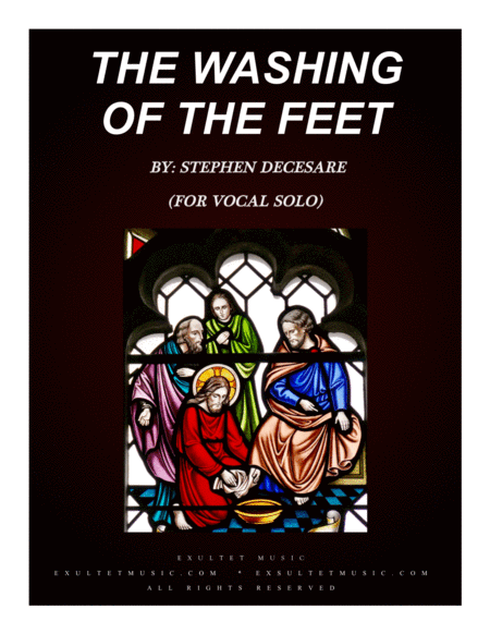 Free Sheet Music The Washing Of The Feet For Vocal Solo