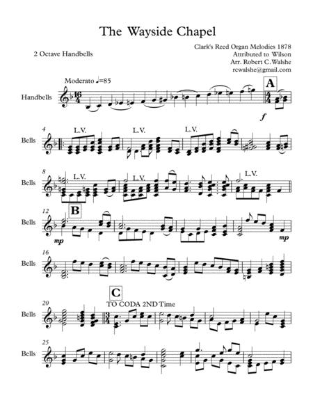 Free Sheet Music The Wayside Chapel For 2 Octave Bells