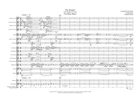 The Wonder The Wonder Of It All For Brass Band Sheet Music