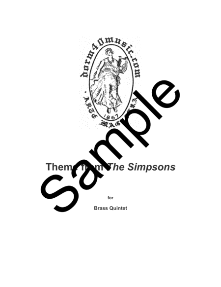 Theme From The Simpsons Tm From The Twentieth Century Fox Television Series The Simpsons Sheet Music