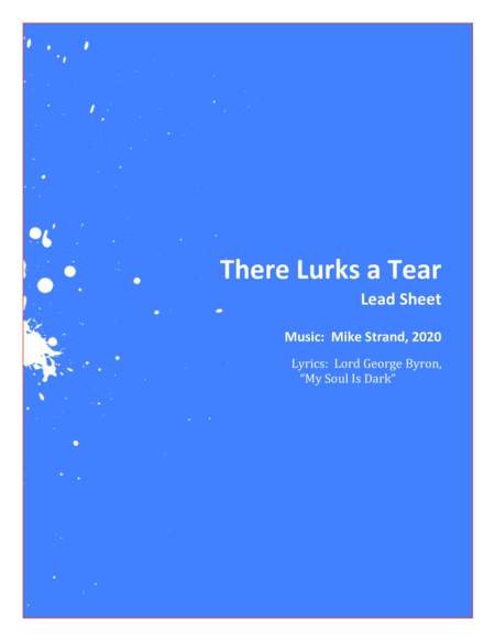 There Lurks A Tear Sheet Music