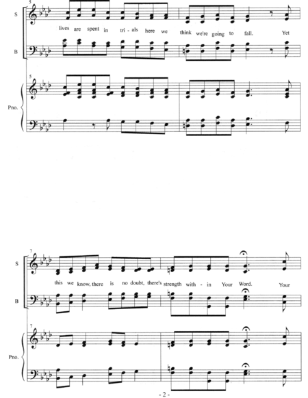 Free Sheet Music Theres Power In The Word