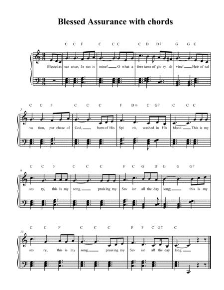 Free Sheet Music This Is My Song Blessed Assurance Level 3