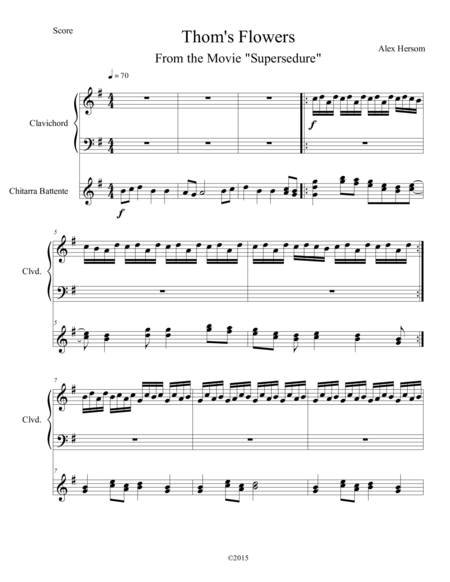 Free Sheet Music Thoms Flowers