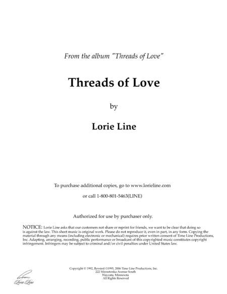 Threads Of Love Sheet Music