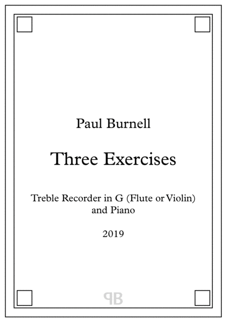 Three Exercises Sheet Music